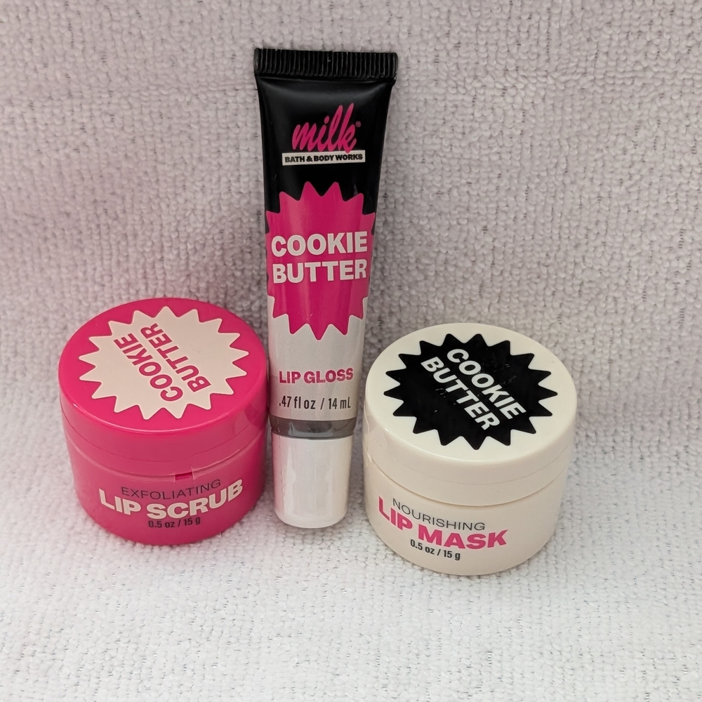 🍪🧈 Bath And Body Works -Milk Cookie Butter Lip Care Bundle - New 🍪🧈
